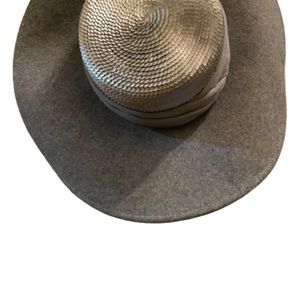 Stylish 100% Gray Wool Felt Hat